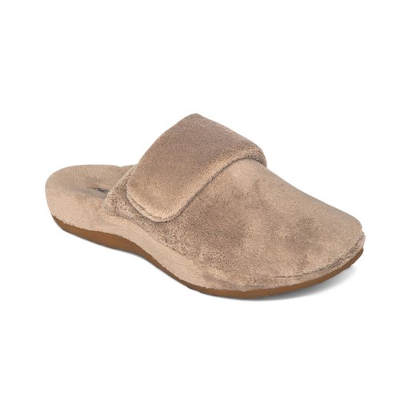 Aetrex Women's Mandy Closed Toe Slippers Coffee Sandals UK 7207-411